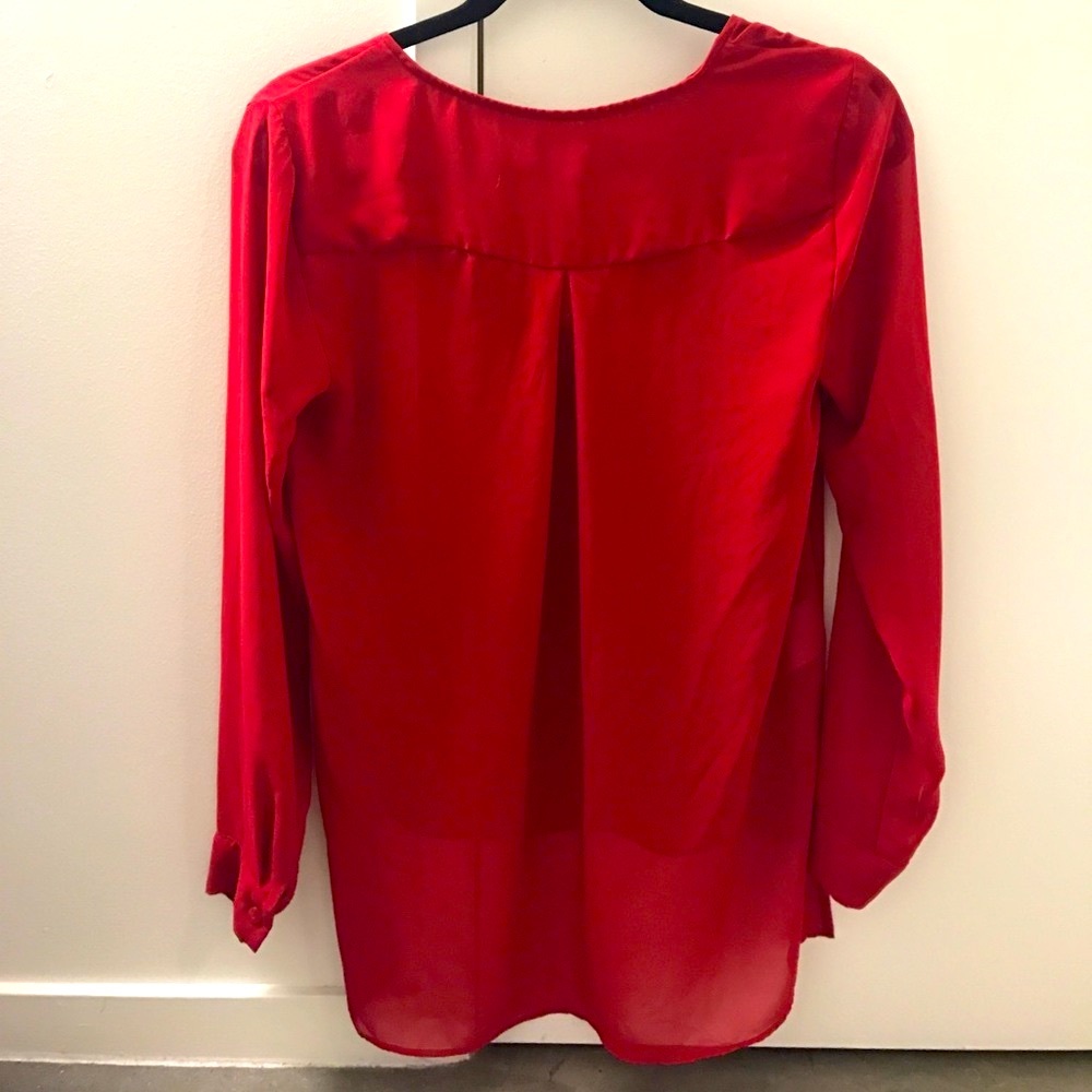 Sheer Red Bcbgeneration Blouse - image 5